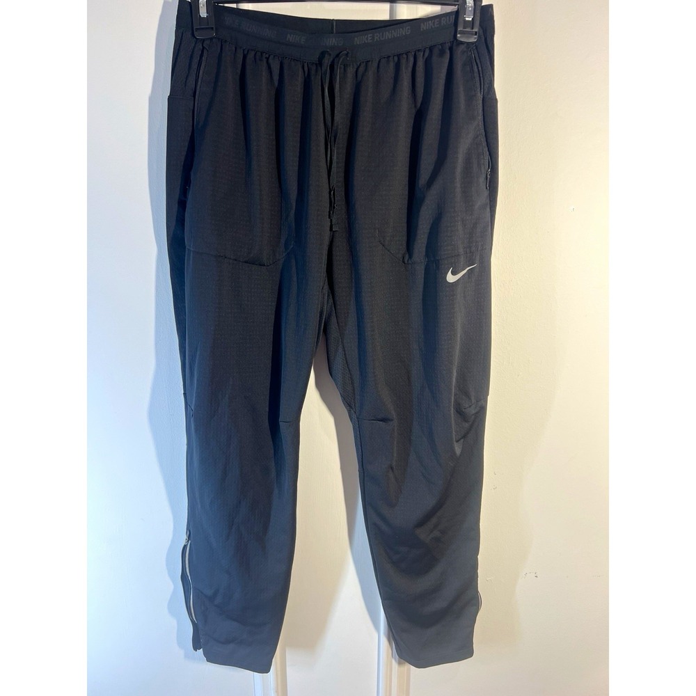 Nike Phenom Dri-FIT Running Pants Mens Large Black DQ4740-010 Zip Pockets